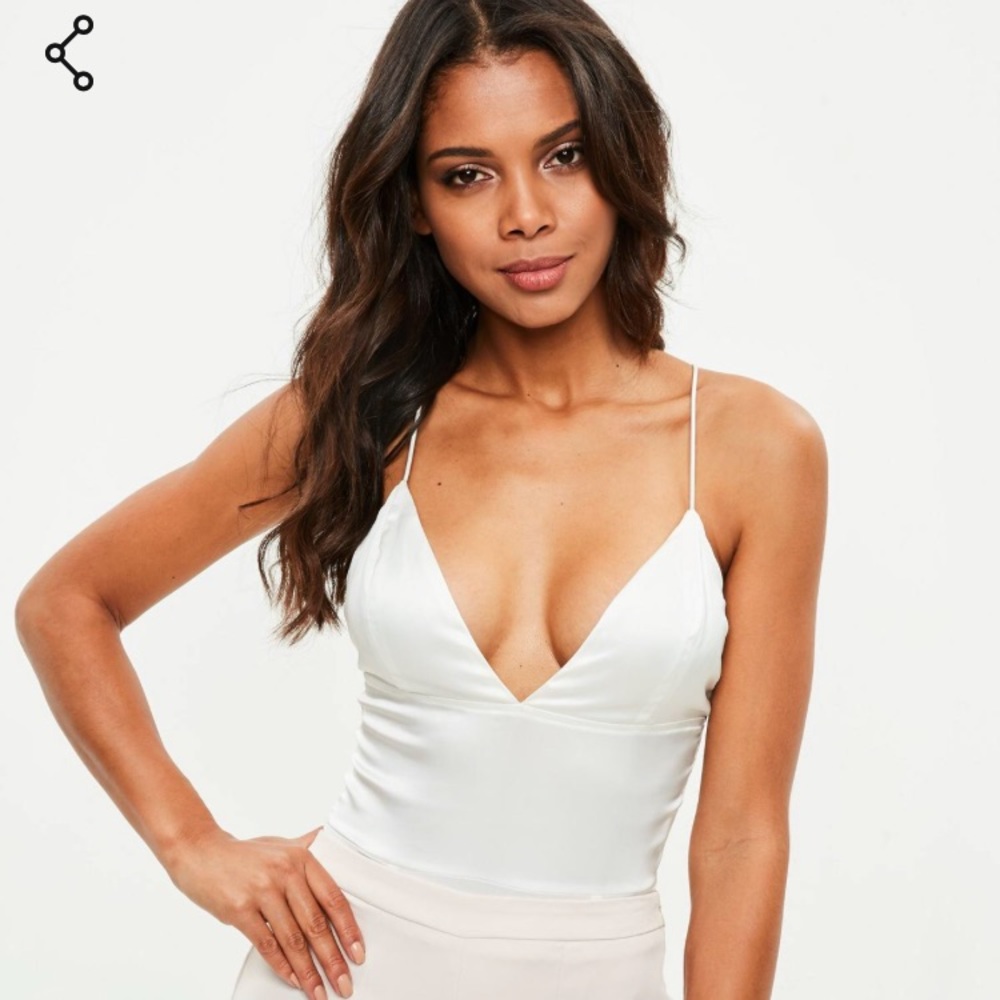 MISSGUIDED WHITE CAMI BODYSUIT